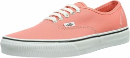 Men&#39;s VANS Authentic Low Top Skate Shoes, VN-0W4NDSN Multi Sizes Fusion Coral/Wh - £48.07 GBP