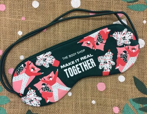 the body shop make it real together beauty sleeping eye mask cover new in box