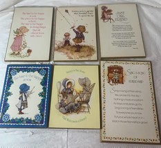 Vintage American Greetings Holly Hobbie Friendship and Happiness Picture Plaques - £6.32 GBP