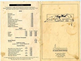 Key West Cafe Menu St Louis Union Station St Louis Missouri 1970s - $17.88