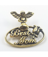 VTG Best Mom Angel Mother Flower Gold Tone Enamel Lapel Pin Made In Canada - $11.99