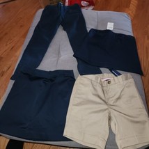 NEW with tags Girls size 4 lot, 2 skorts & 1 pair pants 1 shorts Navy Lands End - $18.61