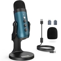 Usb Condenser Microphone,Computer Pc Gaming Mic,Plug&amp;Play Microphones Fo... - £52.56 GBP