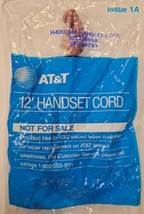 Vintage NOS AT&T 12' Handset Spring Cord Teaberry H4DU 146 - £7.93 GBP