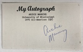 Archie Manning Signed Autographed 3x5 Index Card - Football - £15.94 GBP