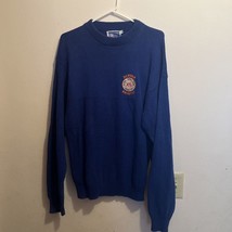 VTG NFL Nutmeg Denver Broncos Blue Sweater Mens Size Sm Embroidered Logo - £21.32 GBP