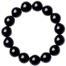 Natural Black Tourmaline Bracelet 6 8 10 12mm Stone Beads Bracelet Gem Stone Ene - £12.56 GBP