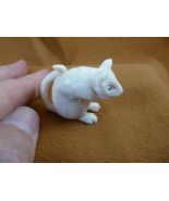 (MOU-W6) little white gray Mouse shed ANTLER figurine Bali detailed fiel... - €49,79 EUR