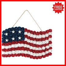 Durable Patriotic Wreath - 18x17In Front Door Decor for July 4th &amp; Memor... - $723.04 MXN