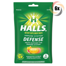 6x Bags HALLS Immune System Defense Citrus Cough Drops ( 30 Drops Per Bag) - £23.25 GBP