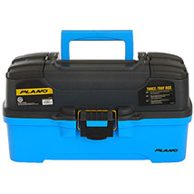 Plano 3-Tray Tackle Box w/Dual Top Access - Smoke &amp; Bright Blue - £27.29 GBP