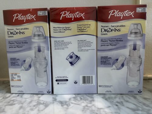 Primary image for Playtex Nurser Drop-ins Baby Bottle Liners 8-10 oz 50 Count / 150 In Total