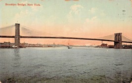 New York City Ny~Brooklyn BRIDGE~1910s Postcard - £4.63 GBP