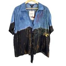 Desigual Embroidered Button Front Shirt Womens Med EU /  Sm US Lightweight New - £46.71 GBP