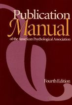 Publication Manual of the American Psychological Association, Fourth Edi... - $1.24