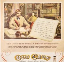 1956 Old Crow Whiskey John Hunt Morgan Advertisement Distillery Liquor D... - $39.99