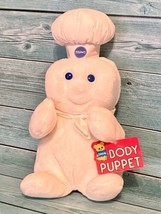 Pillsbury Dough Boy Dakin Poppin Fresh Stuffed Body Puppet 1987 VTG NEW NWT - £55.89 GBP
