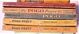 5 VINTAGE BOOKS POGO POGO PAPERS POSITIVELY POGO THE POGO PARTY (2) Walt... - £79.82 GBP