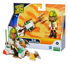 Star Wars Young Jedi Adventures Kai Brightstar Figure &amp; Speeder Bike New in Box - $8.88