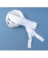 Zipper, 72&quot; Inch, YKK, Vislon, White, #10, Separating, Double Metal Tab ... - $19.27 CAD