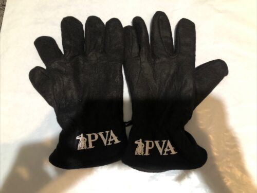 PVA Black Polyester Mens Gloves  - $7.91