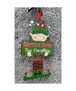 Santas Elves See Everything Wall Door Hanging Sign Christmas Home Decor - $9.42