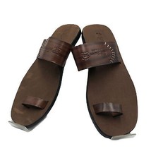 Vintage Sol Amor Women&#39;s Handmade Brown Leather Slip On Sandals 43 US 9.5 Unworn - £31.63 GBP