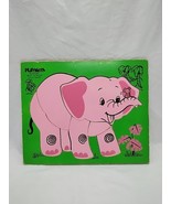 Vintage Playskool Elephant Wooden 6 Piece Puzzle 165-3 - €11,95 EUR