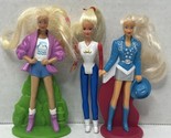 Vintage Lot 1995-2016 Barbie McDonalds happy meal toy 3 Cowgirl Olympian... - $7.70