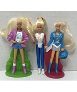 Vintage Lot 1995-2016 Barbie McDonalds happy meal toy 3 Cowgirl Olympian... - $146.60 MXN