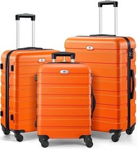 Luggage 3 Piece Sets Hard Shell Luggage Set with Spinner Wheels, TSA Loc... - £112.08 GBP