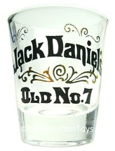 Jack Daniels Old No.7 Gold/Black Tennessee Whiskey 2.25&quot; Clear Shot Glass - £7.86 GBP