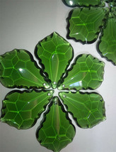 10pcs 38mm Green Maple Leaf Crystal Prisms Chandelier Pendant Home Party... - £13.63 GBP