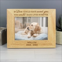 Dog Memorial Personalised Wooden Photo Frame 5x7 Dog Lovers Gift Pet Mem... - £12.53 GBP