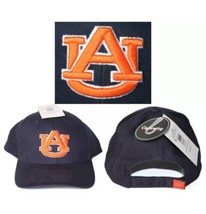 Auburn University Tigers Navy Blue Embroidered Logo Cotton Adjustable Hat Cap - £13.32 GBP
