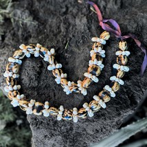 Hawaiian Store Kukui Nut &amp; Cowry Shell Lei – Handmade Necklace 30" - $24.99