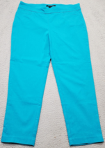 Zac &amp; Rachel Cropped Pants Womens Size 10 Blue Rayon Comfort Waistband P... - £17.56 GBP