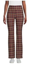 No Boundaries Women&#39;s Junior High-Rise Plaid Stretch Flare Pants Size Me... - £9.74 GBP