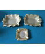 PICKARD GOLD ENCRUSTED FINE POTTERY 3 ASHTRAYS ORIGINAL - $52.79 CAD