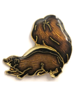 Brown Squirrel Bushy Tail Woodland Forest Animal Wildlife Enamel Pin Vin... - $11.99