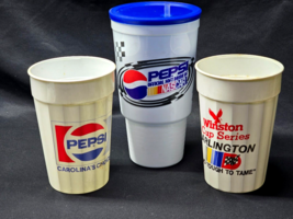 Vintage PEPSI Souvenir DARLINGTON Plastic Tumblers NASCAR WINSTON CUP - ... - $191.16 MXN
