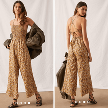 Anthropologie Faithfull Saveria Jumpsuit Brown Calico Floral $185 6 8 - $1,339.20 MXN