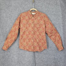 Vintage Liz Claiborne Shirt Women&#39;s Medium Long Sleeve Paisley Floral Button Up - $13.73