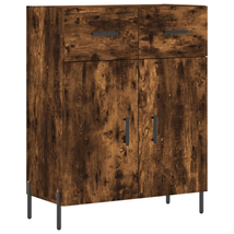 Modern Wooden 2 Door Sideboard Storage Cabinet Unit With 2 Drawers Shelves Wood - £97.32 GBP+