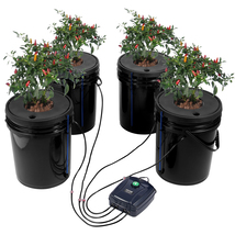 VEVOR DWC Hydroponic System, 5 Gallon 4 Buckets, with Pump, Water Level ... - $89.90