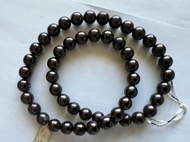 23&quot; 12mm Strands Czech Glass Pearl Beads mix Black 12mm - £2.86 GBP
