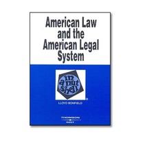 American Law And the American Legal System in a Nutshell Bonfield, Lloyd - $69.00