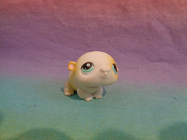 Hasbro Littlest Pet Shop LPS #137 White &amp; Yellow Hamster Teal Eyes - £4.73 GBP