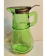 Hazel Atlas Green Uranium Glass Syrup Pitcher - $75.00