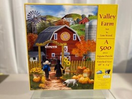 500 Piece Jigsaw Puzzle Vally Farm by Tom Wood SunsOut Item # 28755 - £13.01 GBP